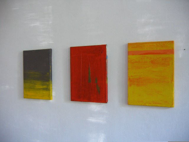 © Wilhelm Roseneder. Gelb, grau/Yellow, grey, 2004. o.T, 2004. Gelb, orange/Yellow, orange, 2004. Öl auf Leinwand/Oil on canvas, 35x25 cm