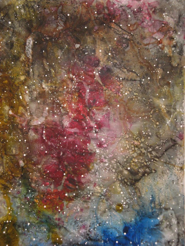 © Wilhelm Roseneder. Sternenbild/Constellation II, 2010. Aquarell, Tusche, Chinesische Tusche/Watercolour, ink, Chinese ink, 2.00x1.50 m. Pilastro di Bonavigo, Verona, 2011