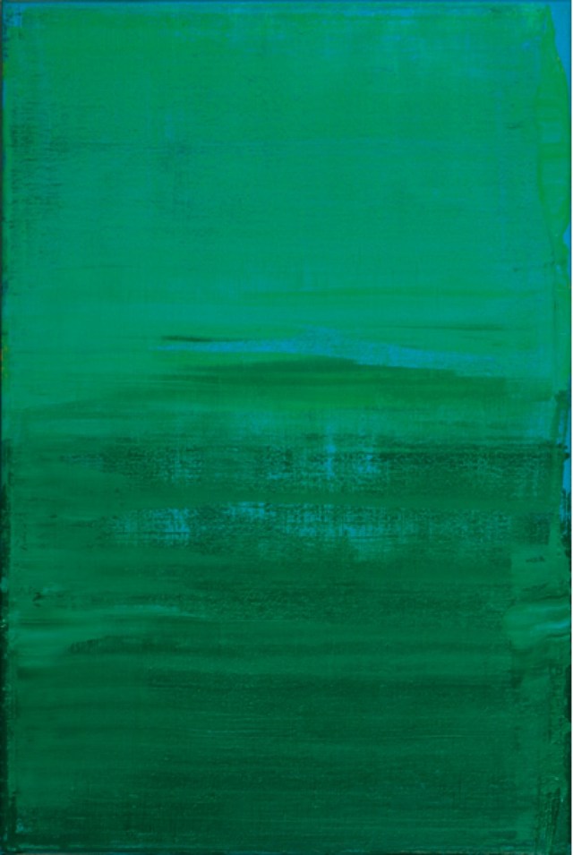 © Wilhelm Roseneder. Grün, Blau, Gelb/Green, Blue, Yellow 1-13. Öl auf Leinen/Oil painting on canvas, 2003