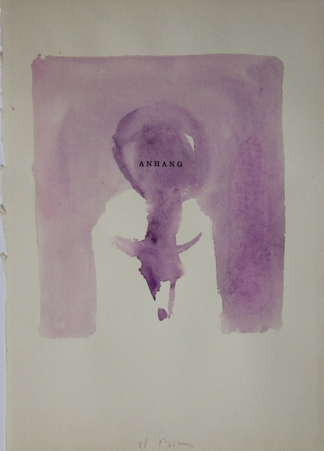 © Wilhelm Roseneder. Anhang, 1988. Aquarell auf Papier/Watercolour on paper, 28,6x20,3 cm