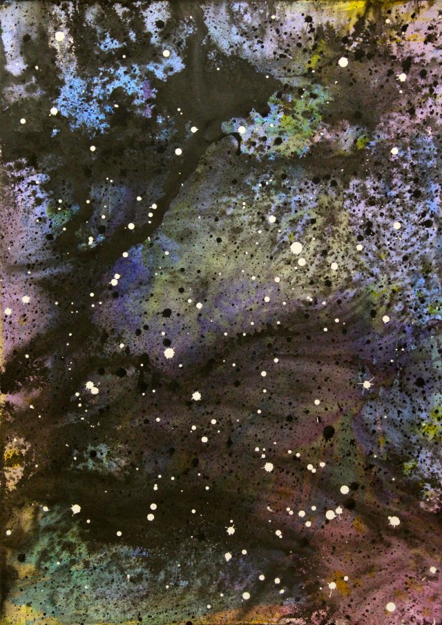 © Wilhelm Roseneder. Sternenbild/Constellation Nr. 14100610, 2010. Aquarell, Tusche, chinesische Reibetusche auf Papier/Watercolour, ink, Chinese ink on paper, 69.8x50 cm