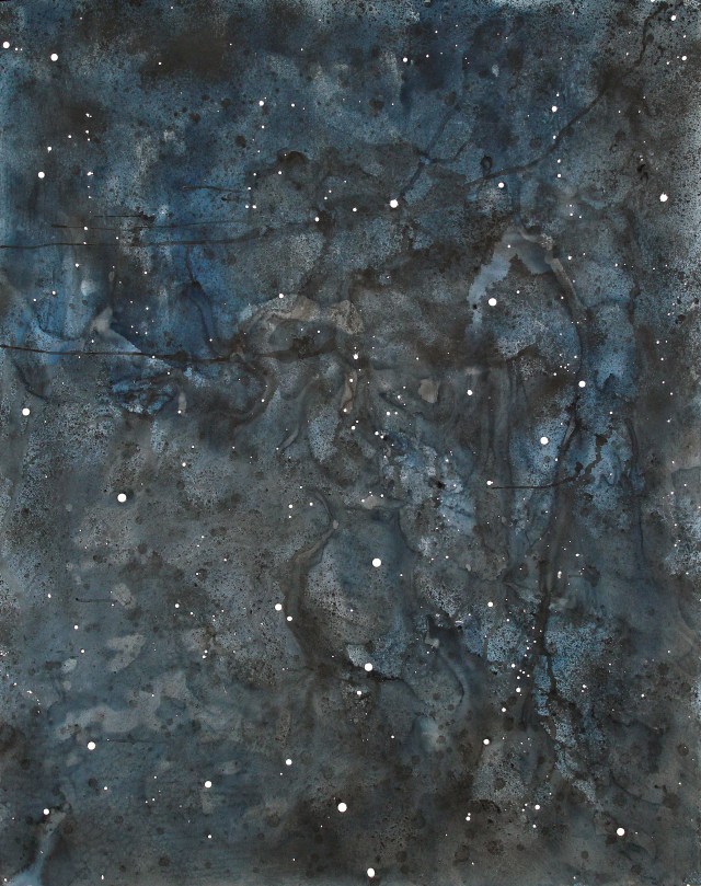 © Wilhelm Roseneder. Sternenbild/Constellation Nr. 5102009, 2009. Aquarell, chinesische Reibetusche auf Papier/Watercolour,chinese ink on paper, 2.00x1.52 cm 