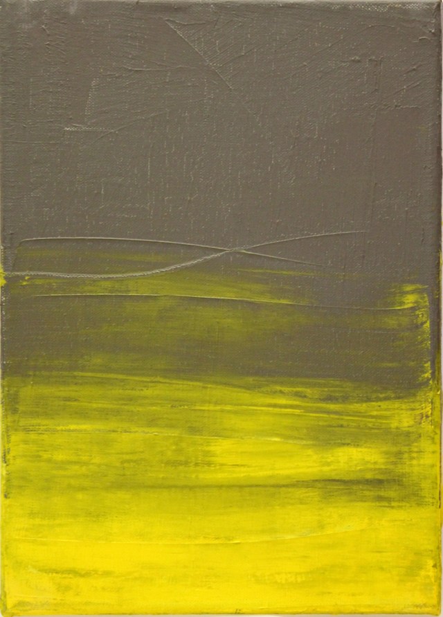 © Wilhelm Roseneder. Gelb, grau/Yellow, grey, 2004. Öl auf Leinwand/Oil on canvas, 35x25 cm