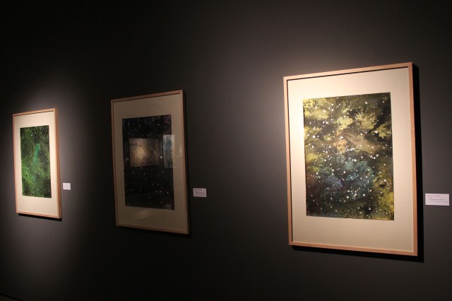 © Wilhelm Roseneder. Eisenstadt. Sternenlandschaft Nr. 14100610. Bildein. Sternenlandschaft Nr. 6080610. Raiding. Sternenlandschaft Nr. 1030610, 2010. Aquarell, Tusche, chinesische Tusche auf Papier/Watercolor, ink Chinese ink on paper, 2010. Landscapes. Landesgalerie Burgenland. Eisenstadt, Burgenland Austria 2014