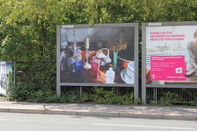 © Renate Egger. Memory collection, 2005. Dresden Public Art View. International Billboard Exhibition, Dresden, Germany 2014
