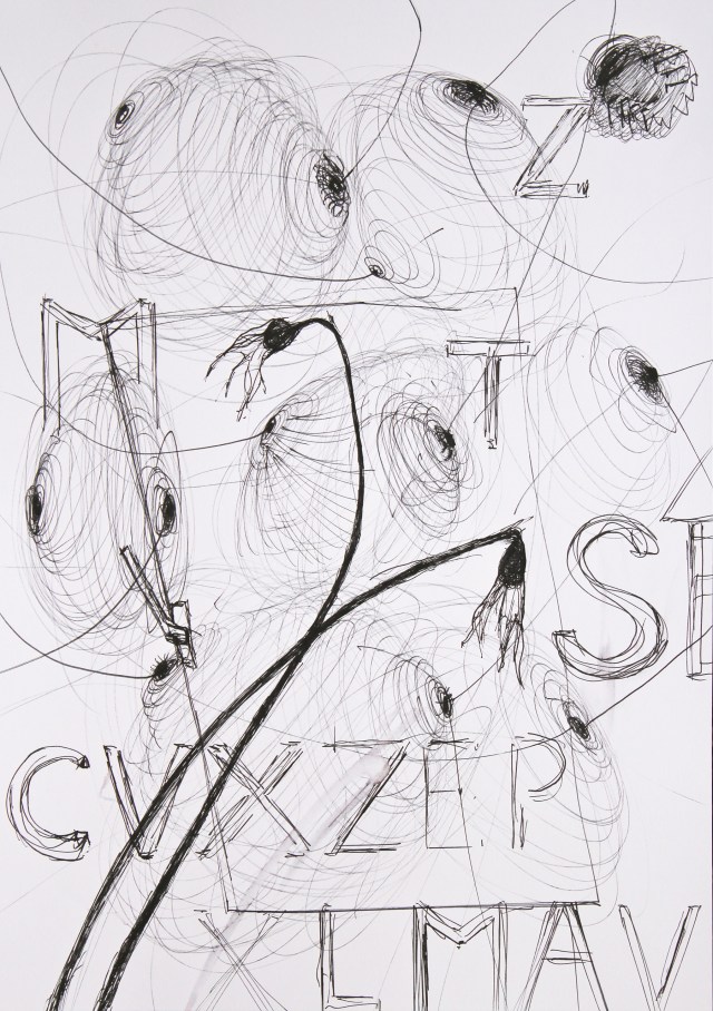 © Wilhelm Roseneder. Series: Notizen/Notes, 2013. Allstift, Kugelschreiber, Filzstift/ All pen, ball pen, felt pen, 42x30 cm