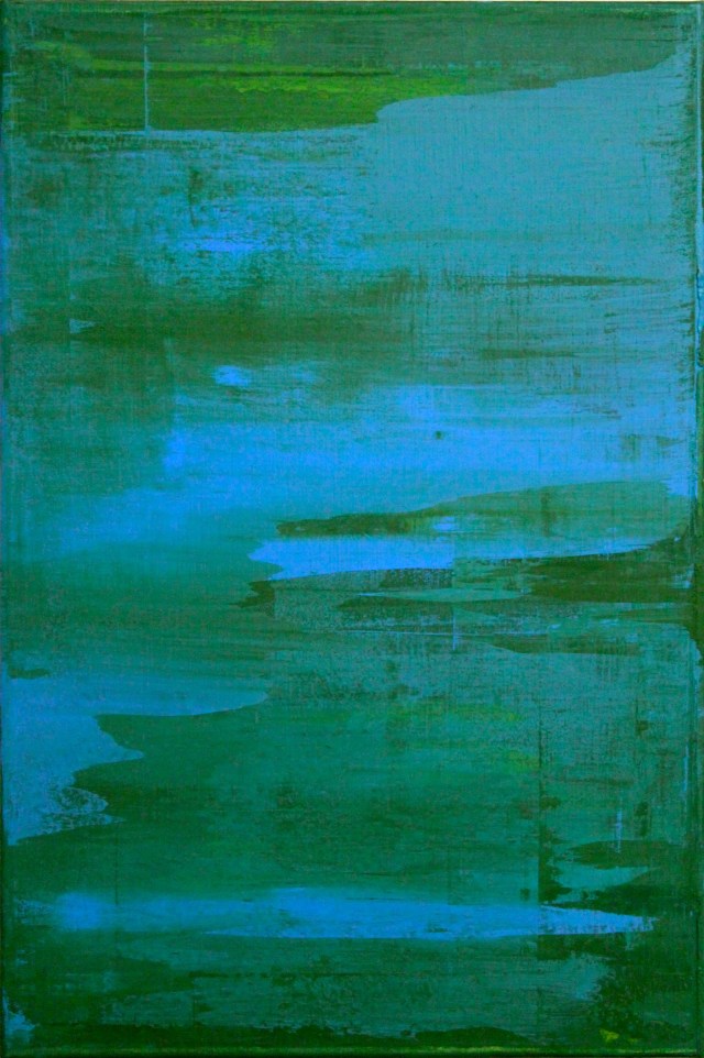 © Wilhelm Roseneder. Grün, Blau, Gelb/Green, Blue, Yellow 1-13. Öl auf Leinen/Oil painting on canvas, 2003